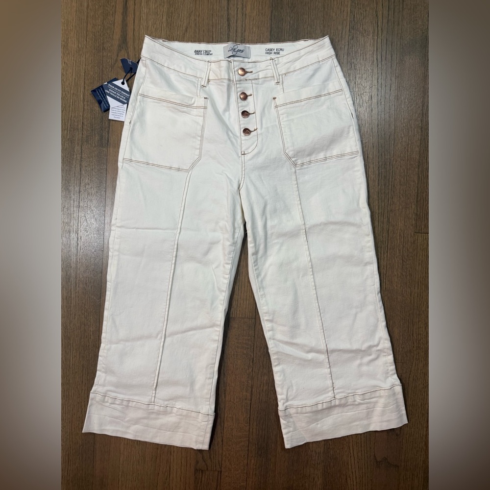 New Lola Jeans Casey Jeans in Ecru-Size 32/12-Cream